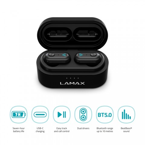 LAMAX Duals1 TWS Két membrános vezeték nélküli fülhallgató